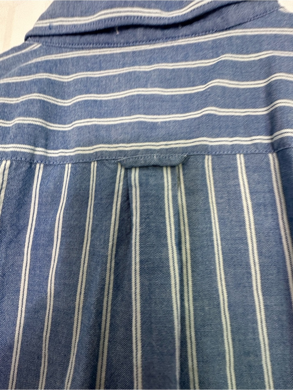 Denim & Flower Blue and White Vertical Stripe Button-Down Shirt - Picture 10 of 10